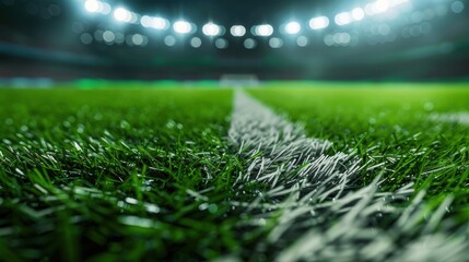 Naklejka premium Stadium standard white grass
