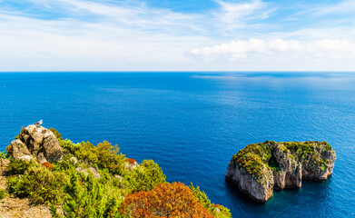 The wonderful island of Capri, amalfi coast, bay of naples, italy