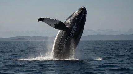 Naklejka premium Majestic Humpback Whale Breach