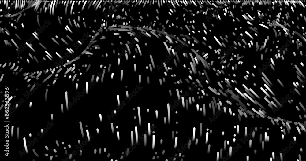 Poster abstract background with stripes of different and gradients. particles in motion. technologies. vect