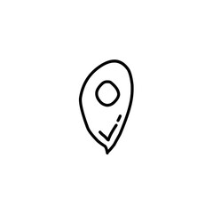 hand drawn map pins sign location