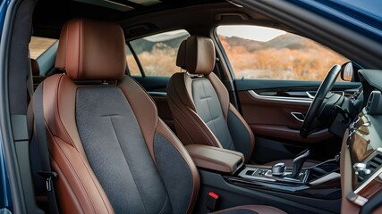 Interior of prestige modern car