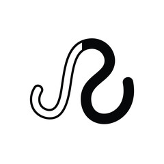 Naklejka premium Worm vector icon