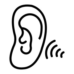 Noise Pollution Vector Line Design Icon