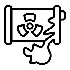 Chemical Spill Vector Line Design Icon