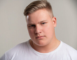 Fototapeta premium Studio Portrait of Young Handsome Man