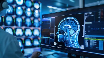 AI diagnostics in medical imaging, artificial intelligence analyzing scans, innovative healthcare technology, disease detection, modern medical advancements