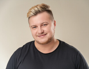 Obraz premium Studio Portrait of Young Handsome Man