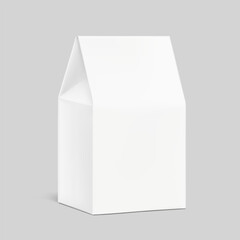 Pinch top box for bottle. Vector illustration isolated on grey background. Ready and simple to use for your design. EPS10.	