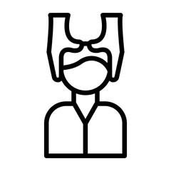 Massage Vector Line Icon Design