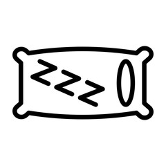 Pillow Vector Line Icon Design