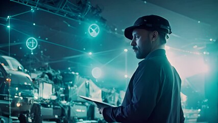 Business and technology digital future of cargo containers logistics transportation import export concept, Engineer using laptop online tracking control delivery distribution on world map. cargo - Powered by Adobe