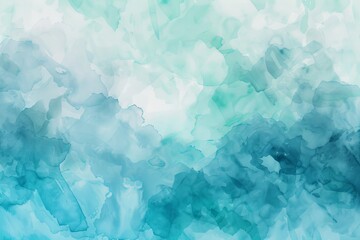 Obraz premium Stock photo. Watercolor background in green and light blue.