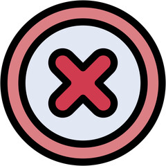 Obraz premium Vector Icon cross, Block, sign, stop, cancel