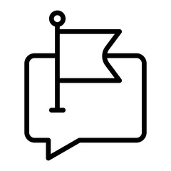 Flagged Vector Line icon design