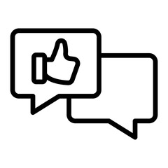 Positive Review Vector Line icon design