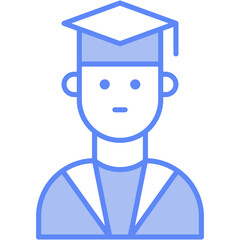 Vector Icon Education, student, graduate, man, study