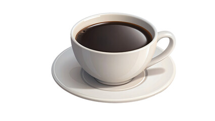 Obraz premium Isolated white mug filled with a hot brown coffee beverage