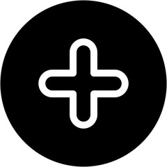 Fototapeta premium Vector Icon Add, circle, plus, addition, new