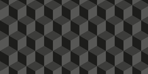Dark black modern cube technology business wall an floor concept wallpaper. Abstract vector soft black mosaic grid pattern. Geometric square backdrop cubic design. Illustration tile metal element.