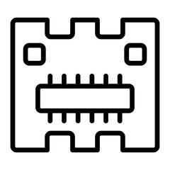 Pcb Board Vector Line Icon Design