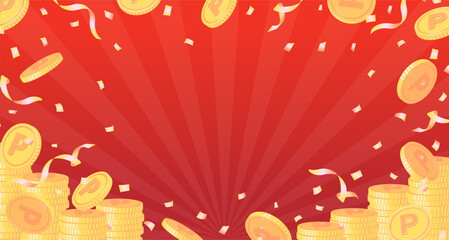 Reward points vector background illustration
