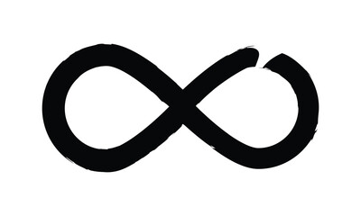 infinity symbol - simple with discontinuation - isolated - vector, Infinity vector eps symbol illustration with background.