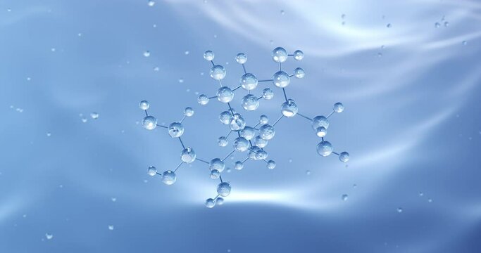 Maltitol rotating molecular structure, 3d model of molecule, sugar alcohol, looped video