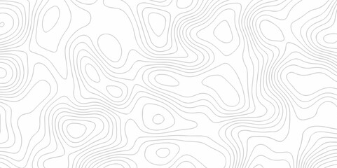 Black and white lines seamless Topographic map patterns, topography line map. Vintage outdoors style. The stylized height of the topographic map contour in lines and contours isolated on white wave.