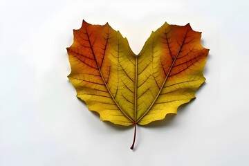 Fototapeta premium isolated Leaf in the shape of a heart, environment, environmental, love, Nature, Green, Organic, Symbol, Ecology, Earth, Plant, Romance, Natural, Conservation, Botany, Growth, Life, Eco-friendly