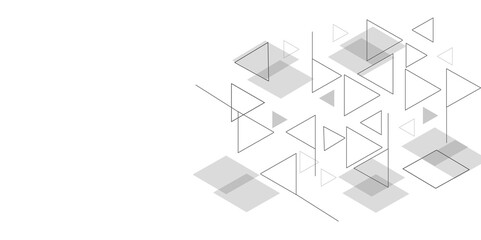 Vector Hexagon and triangles design. Connecting lines and dots for science network pattern.