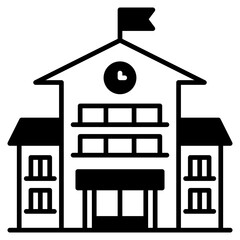 Vector Icon Building, education, school, institute, university