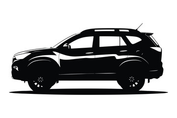 SUV car silhouette vector
