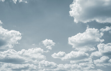 Overcast sky. Dramatic gray sky and white clouds before rain in rainy season. Cloudy and moody sky....