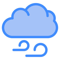 Vector Icon wind, Cloud, weather, whiffle, cloudy