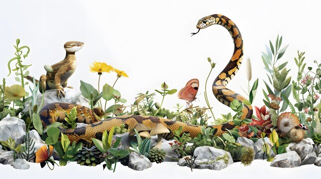 cartoon corn snake isolated on white. 