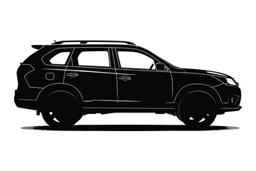Obraz premium SUV car silhouette vector 