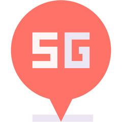 Vector Icon Location,, Technology, 5G, internet, wireless