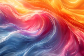 Obraz premium Abstract Colorful Waves of Light - Vibrant Digital Art Background