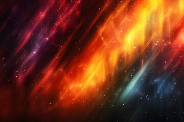 Naklejka premium Colorful Nebula Galaxy with Vibrant Light Streaks - Perfect for Space-Themed Posters and Prints