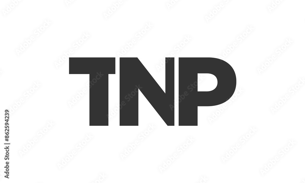 Poster tnp logo design template with strong and modern bold text. initial based vector logotype featuring s