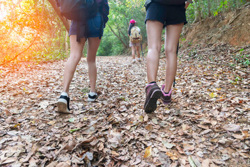 Traveler sightseeing the beautiful scenery of nature .Travel and Lifestyle Concept