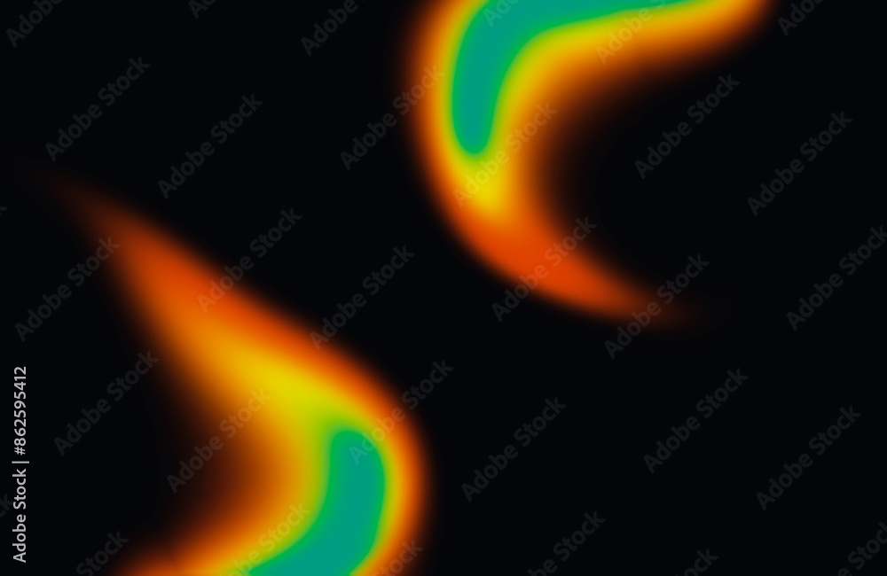 Poster curve fluid neon stripe on black background. blur bright backdrop wavy flow line. wallpaper twist fr