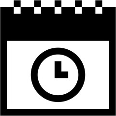 Vector Icon Calendar, schedule, time and date, clock, time