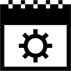 Vector Icon Calendar, schedule, time and date, sun, weather