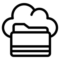 folder, cloud, Cloud Service, networking, information technology Icon