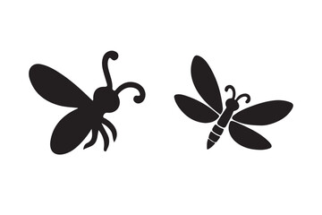 Vector wasp illustration wasp silhouette Design