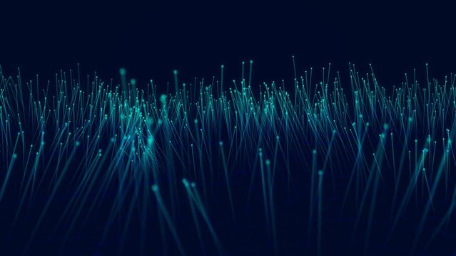 Abstract plexus technology background from animated lines and dots. Polygonal or geometric modern futuristic background. Copy space for text or logo. 4k Animation.