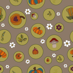 Cottage Romanticize the countryside ,seamless pattern ,prints background
