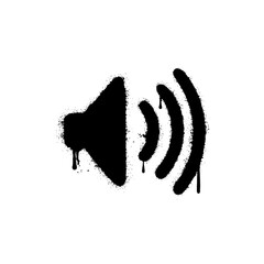 sound or speaker icon in graffiti art style © HENI